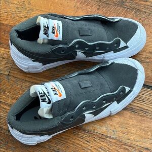 Nike X Sacai Blazer Low "Iron Grey" Sneakers DD1877-002 size 6